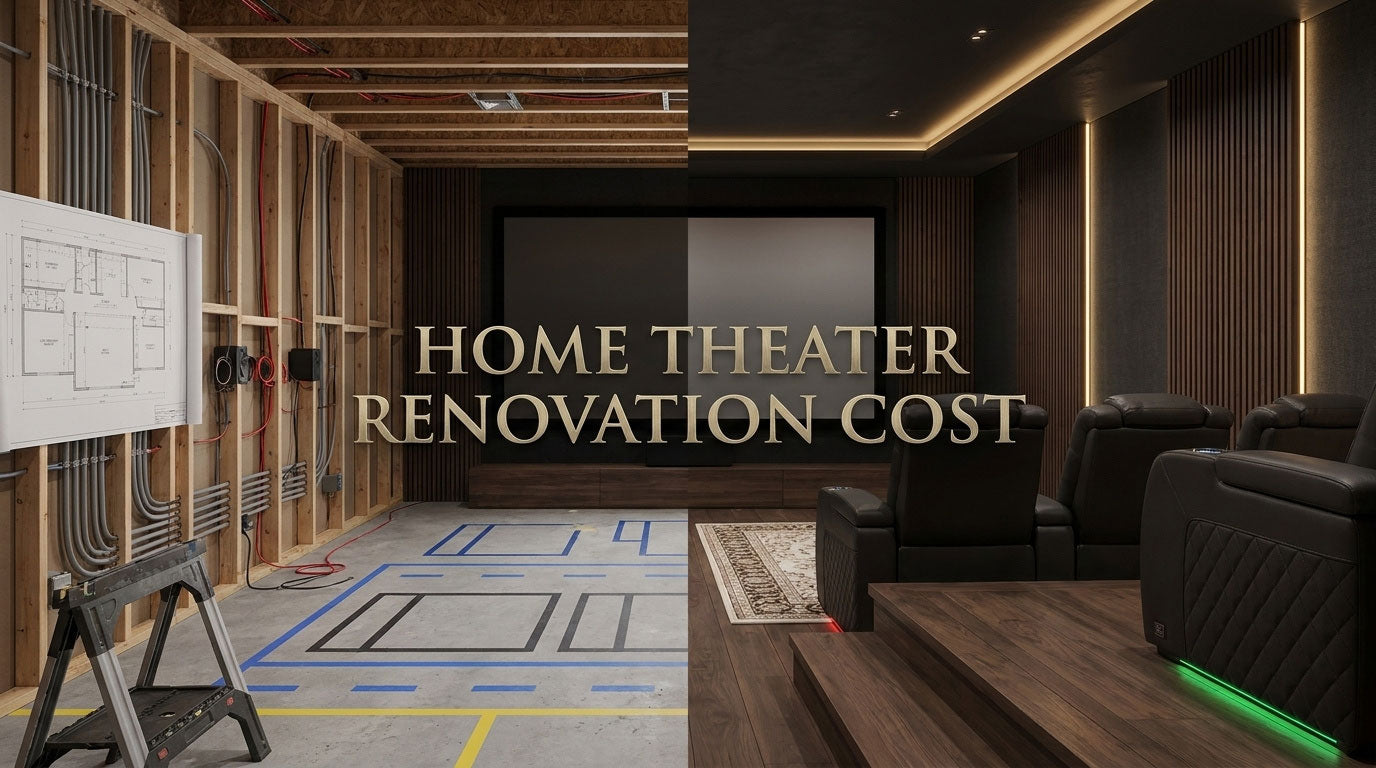 Home theater renovation cost planning for a media room and dedicated theater