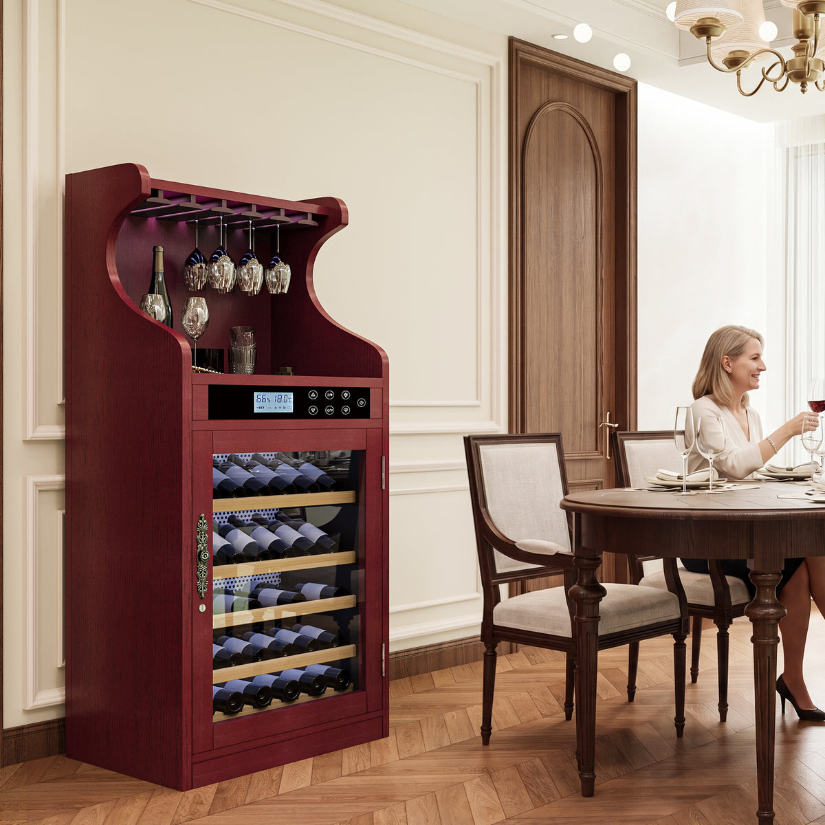 Connoisseur Wine Cooler Cabinet with 50–70% Humidity Control & Low-Noise Operation