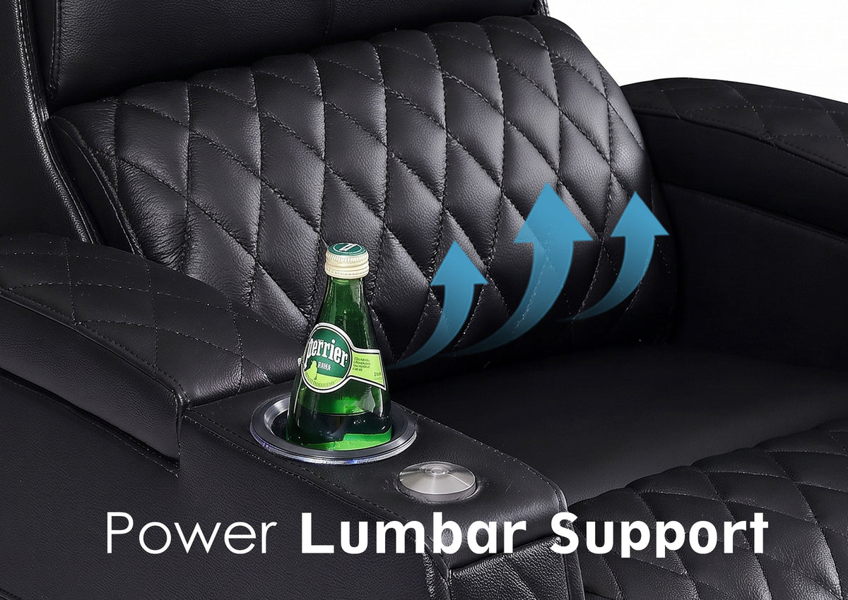 Weilianda AstroUltra Lumbar Series 6-Seat Electric Theater Recliner with Bulit in Lumbar Support | 7-Color LED Lighting