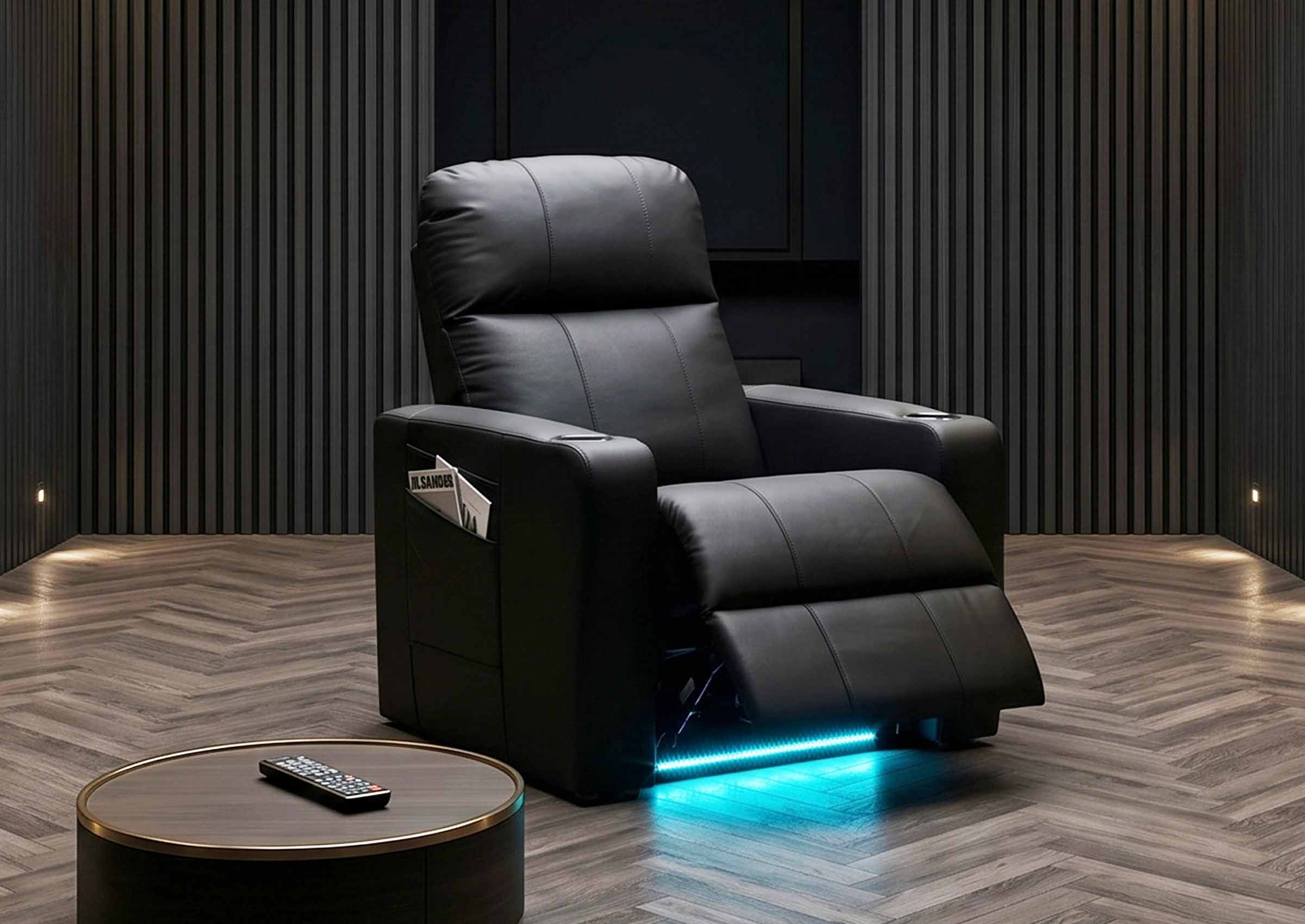 Weilianda ZeoFlex Series Zero Gravity Power Theater Recliner with RGB Ambient Lighting