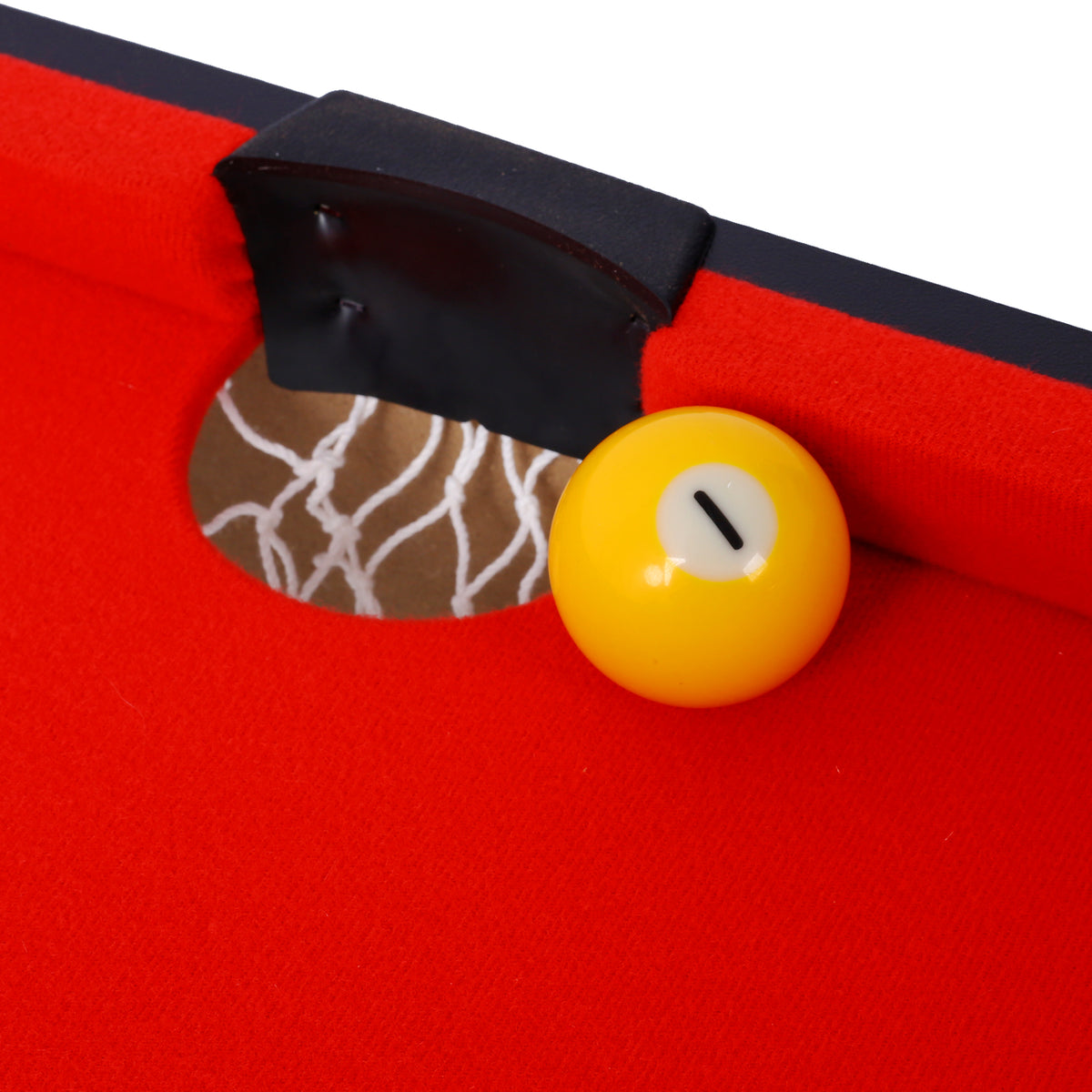 Versatile 5-in-1 Multi-Game Table with Billiards, Foosball & More, Brown/Red