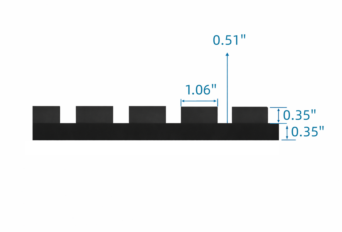 Acoustic Wood Slat Wall Panels, 4-Pack Sound-Absorbing Panels with Adhesive, Matte Black