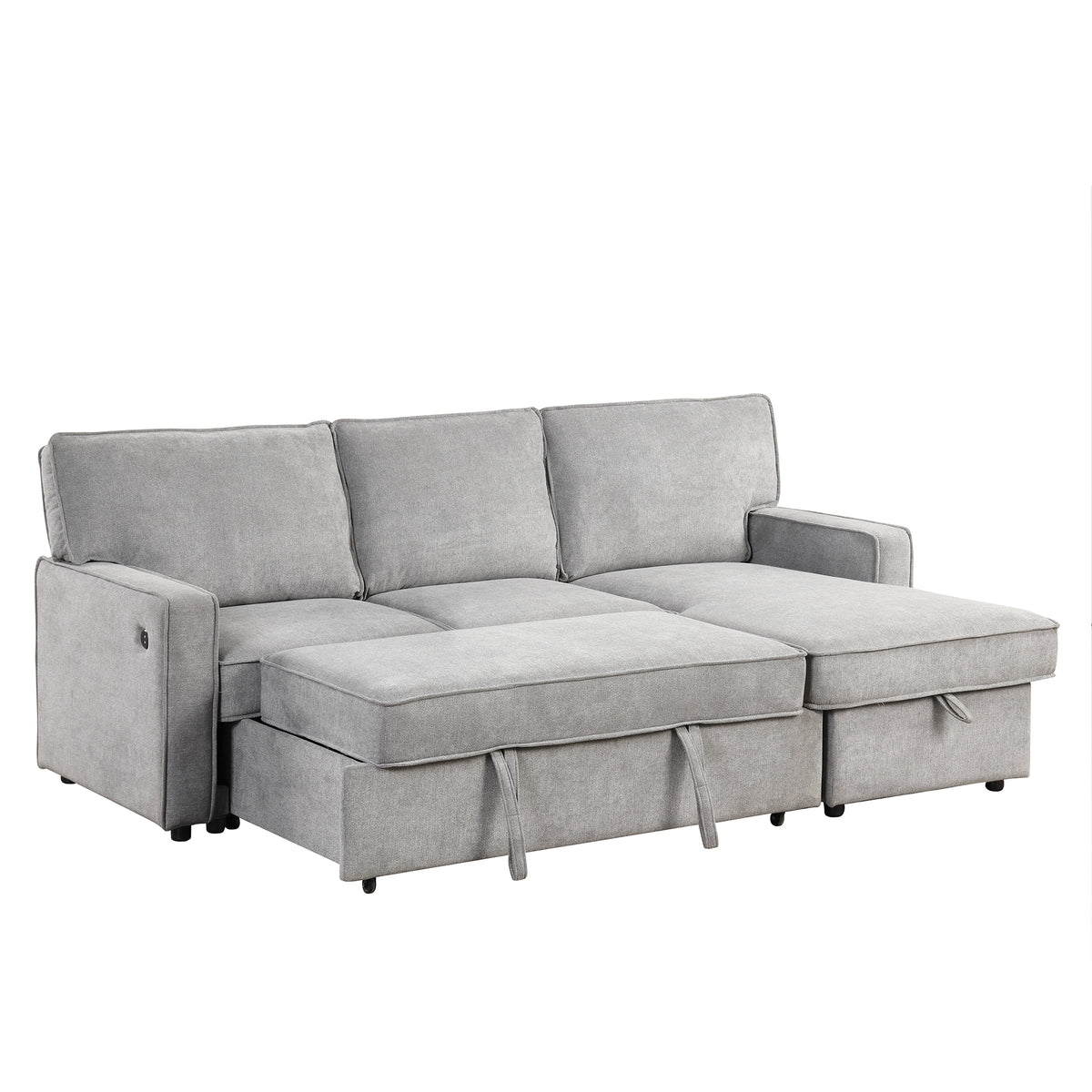 Oversized 162" L-Shaped Cloud Modular Sectional with 6 Plush Pillows