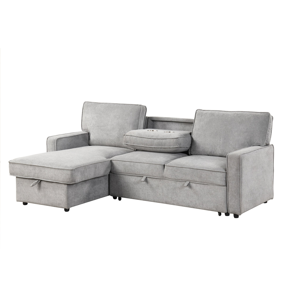 Oversized 162" L-Shaped Cloud Modular Sectional with 6 Plush Pillows