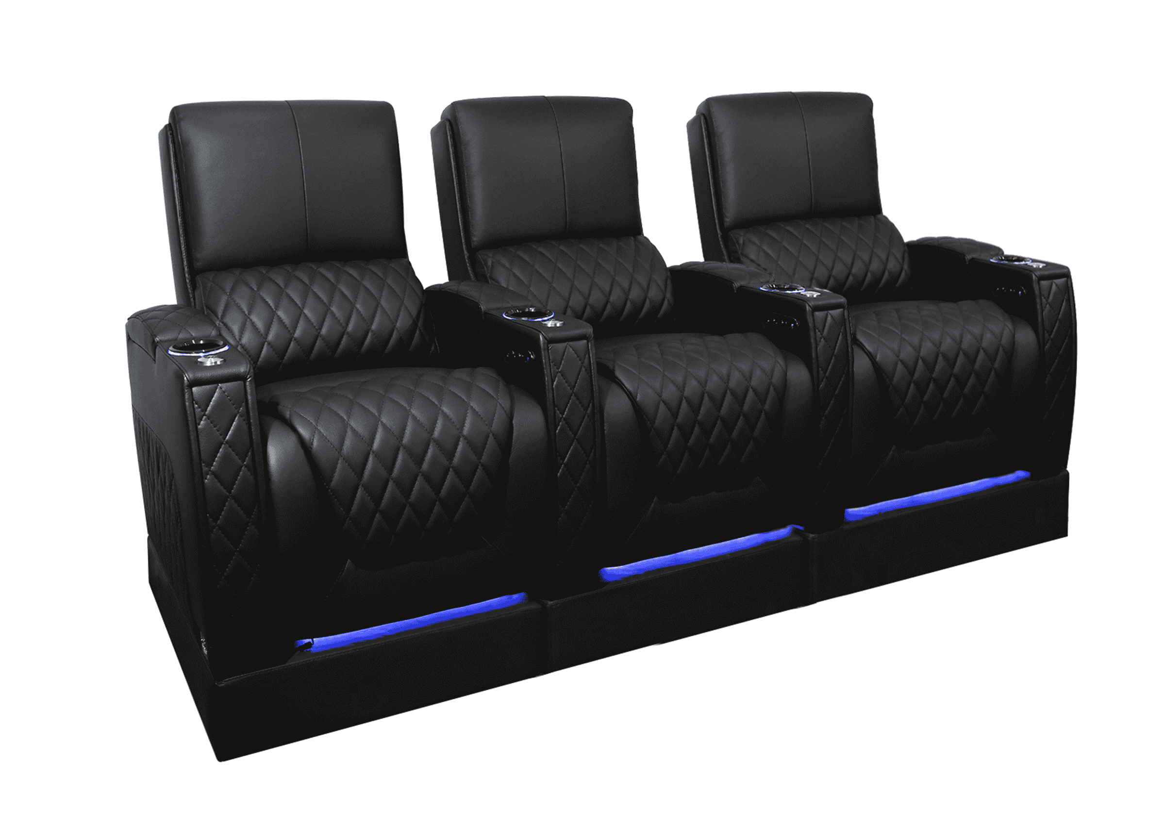 Weilianda AstroUltra Riser Series Three Seat Electric Theater Recliner | USB Charging for Game Room