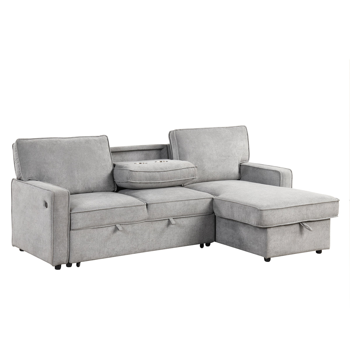 Oversized 162" L-Shaped Cloud Modular Sectional with 6 Plush Pillows