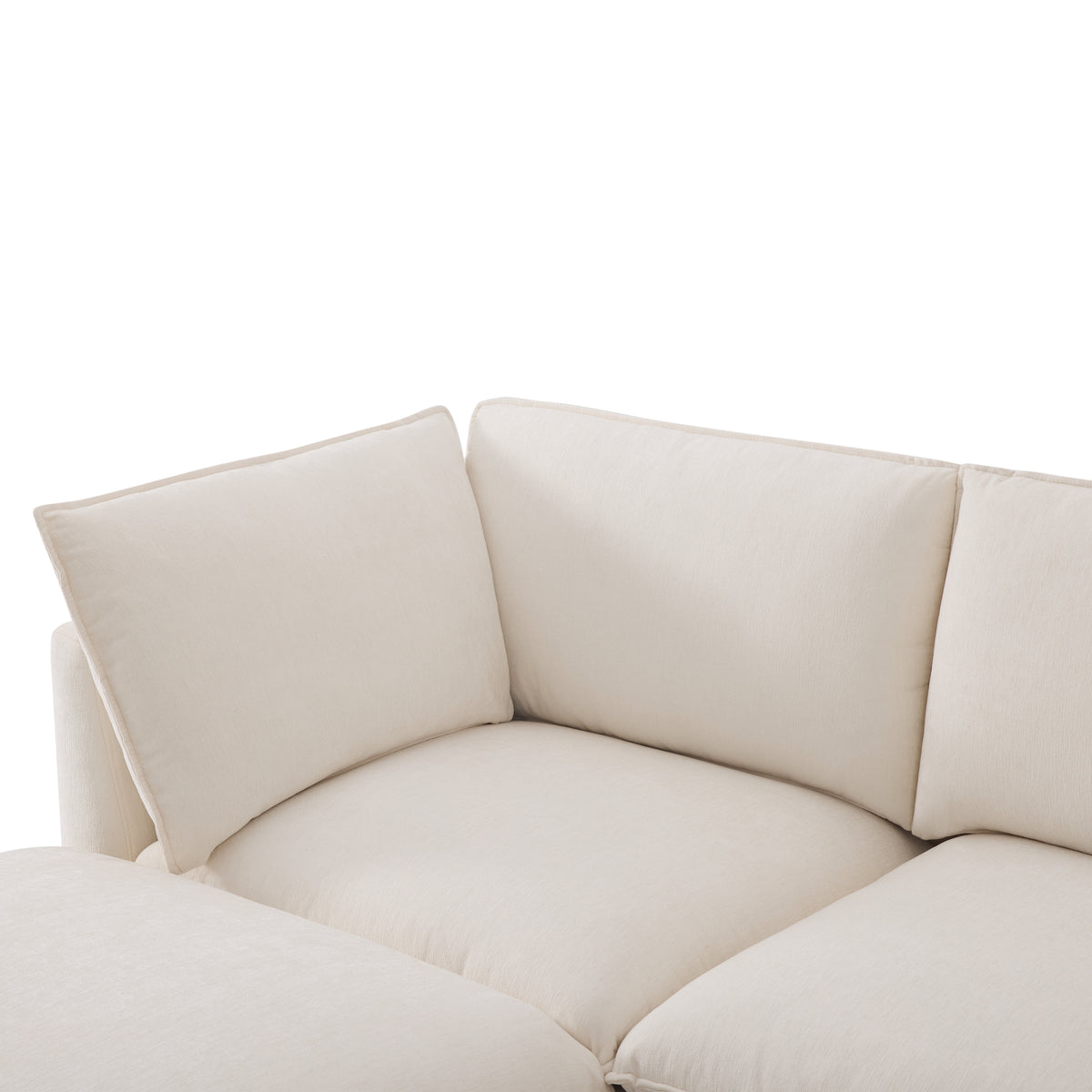 Versatile 98" U-Shaped Cloud Sectional with Storage Ottoman, Charging & Cup Holders