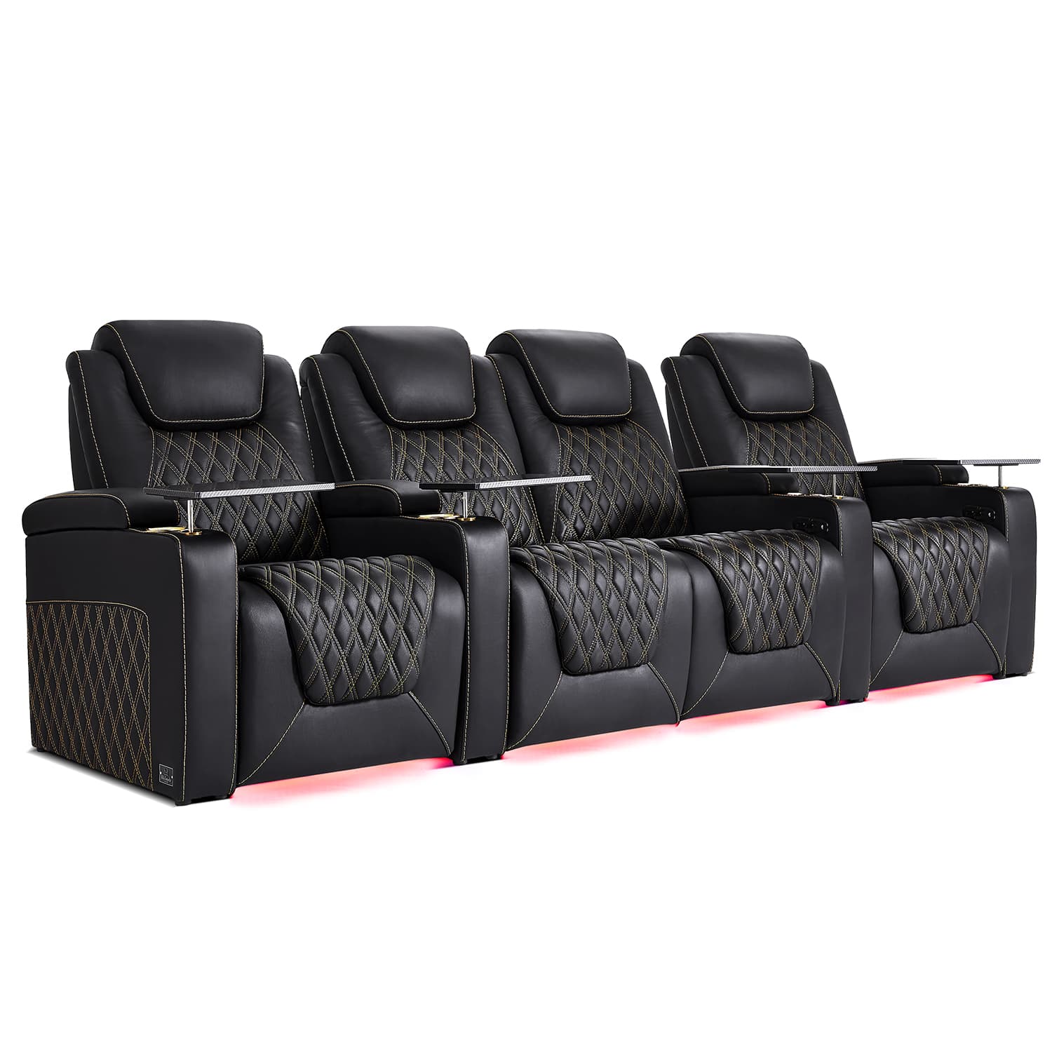 Weilianda Chic Series 4-Seat Home Theater Power Recliner