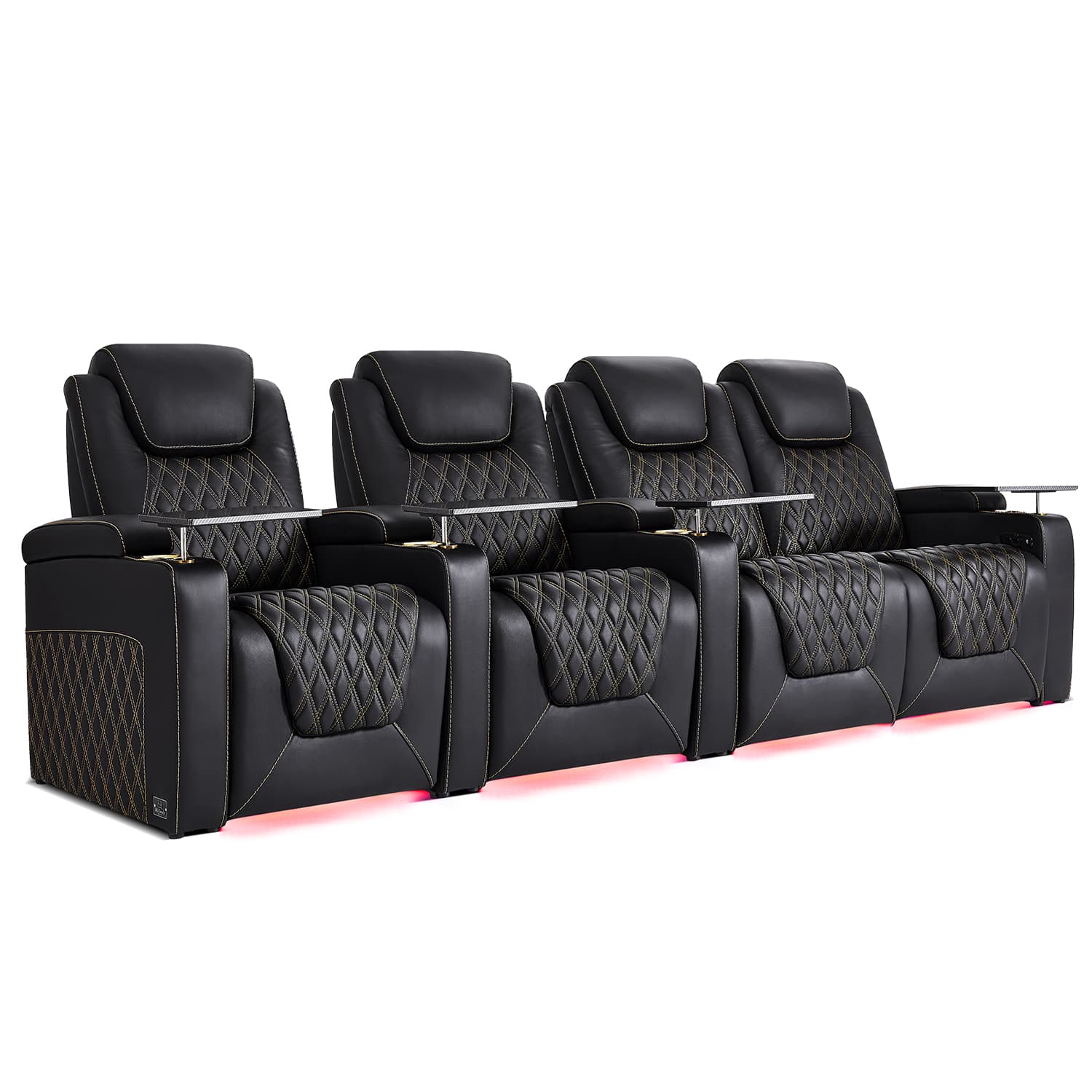 Weilianda Chic Series 4-Seat Home Theater Power Recliner