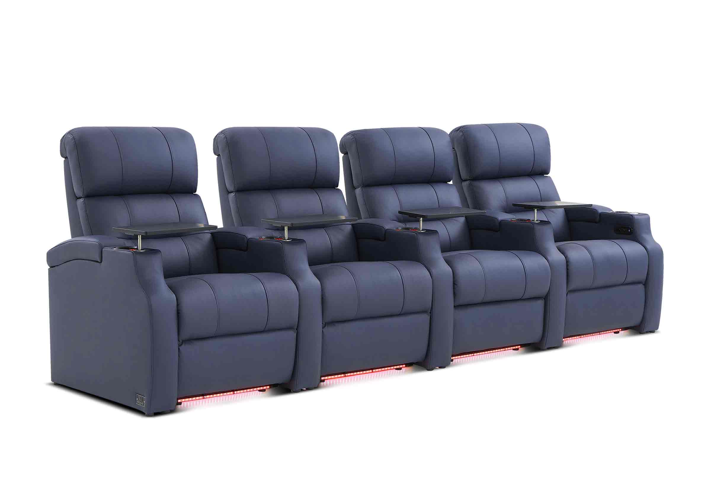 Limited-Time Flash Sale | Vanguard Series Power Recliner Blue – 7-Color Ambient Lighting & Adjustable Headrest