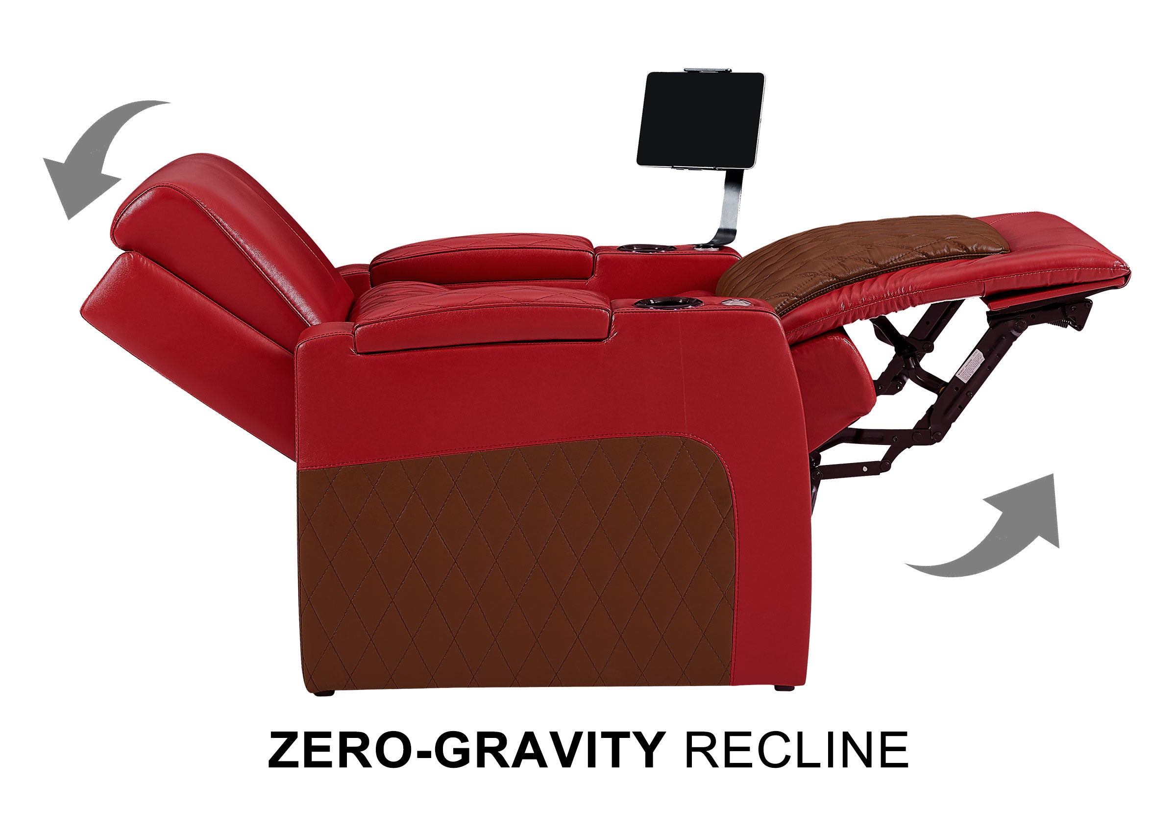 Weilianda AstroUltra Series Red Custom Dual-Color Single Recliner with Zero Gravity Seating