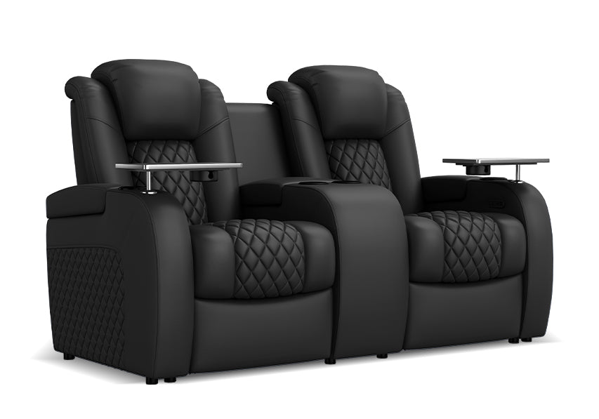 Weilianda Center Storage Console for Home Theater Seating | Large Armrest Storage, Wide Surface, 2 Cup Holders