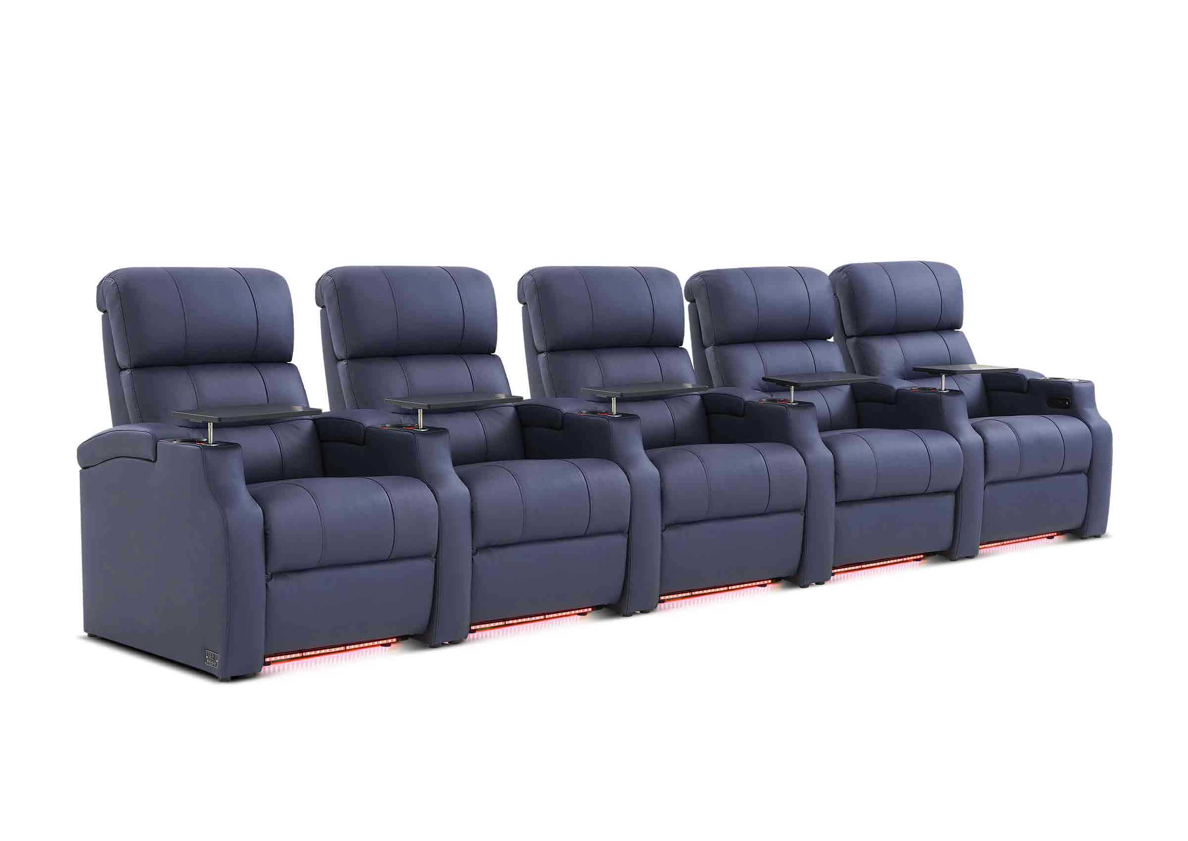 Limited-Time Flash Sale | Vanguard Series Power Recliner Blue – 7-Color Ambient Lighting & Adjustable Headrest