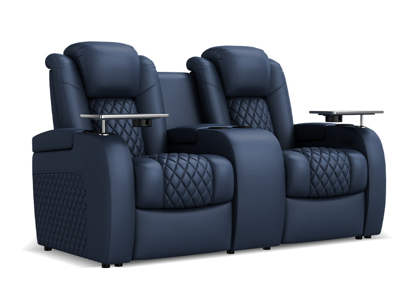 Weilianda Center Storage Console for Home Theater Seating | Large Armrest Storage, Wide Surface, 2 Cup Holders