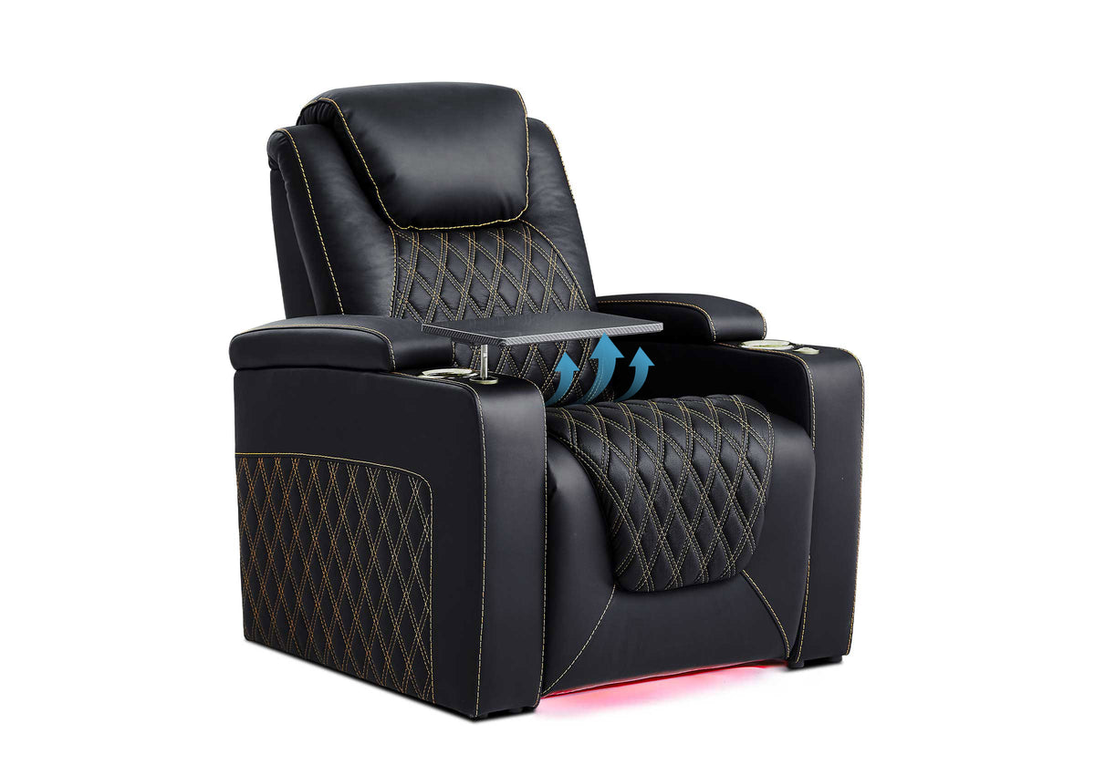 Weilianda Chic Lumbar Series Single Reclining Seats with Power Lumbar Support for Media Room