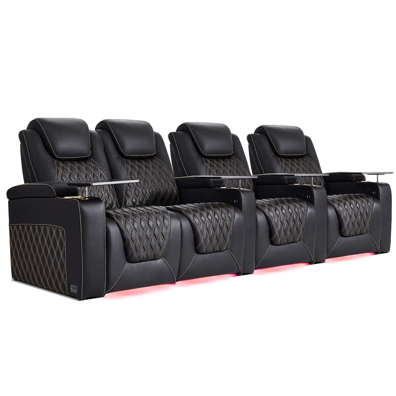 Weilianda Chic Series 4-Seat Home Theater Power Recliner