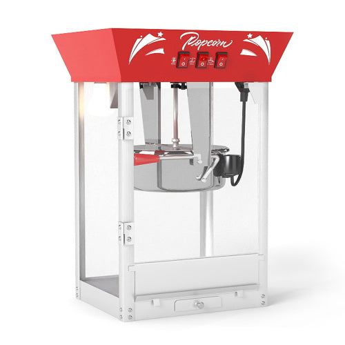 Commercial 12 Oz Countertop Popcorn Machine with Tempered Glass & Warming Deck, 850W