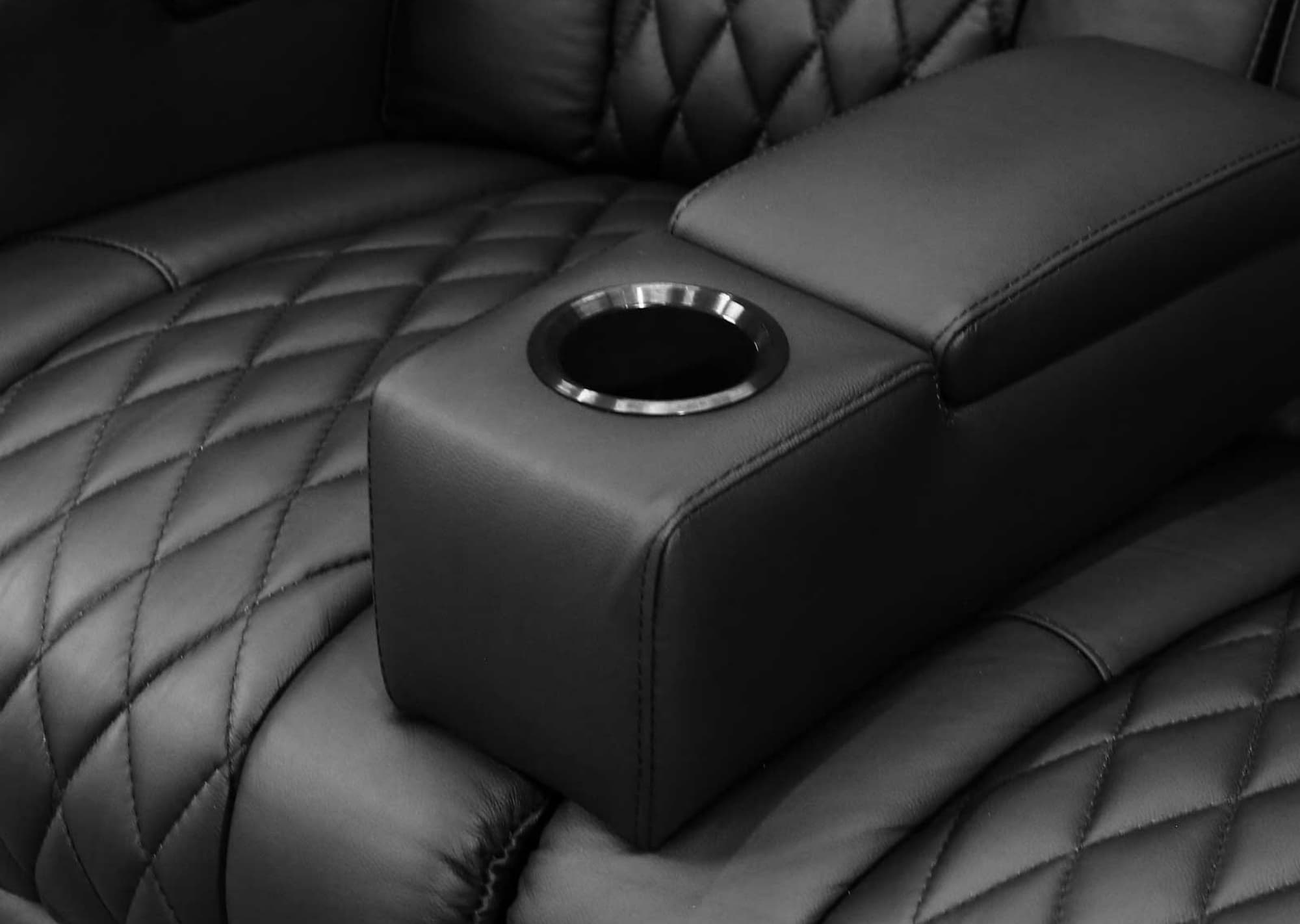 Custom Armrest Insert for Theater Recliner | Center Cup Holder Insert
