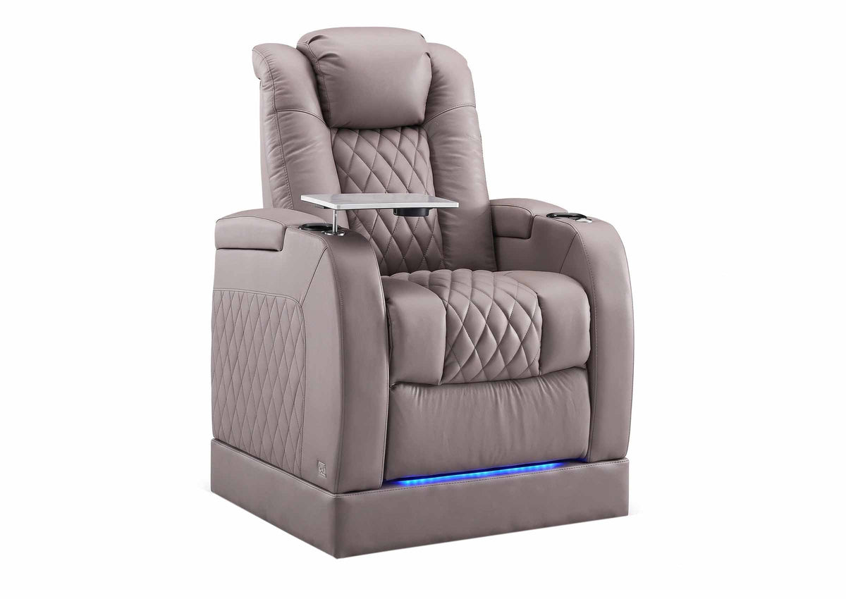 Weilianda FortLux Riser Series Single Power Recliner | Genuine Leather Sofa for Home Theater