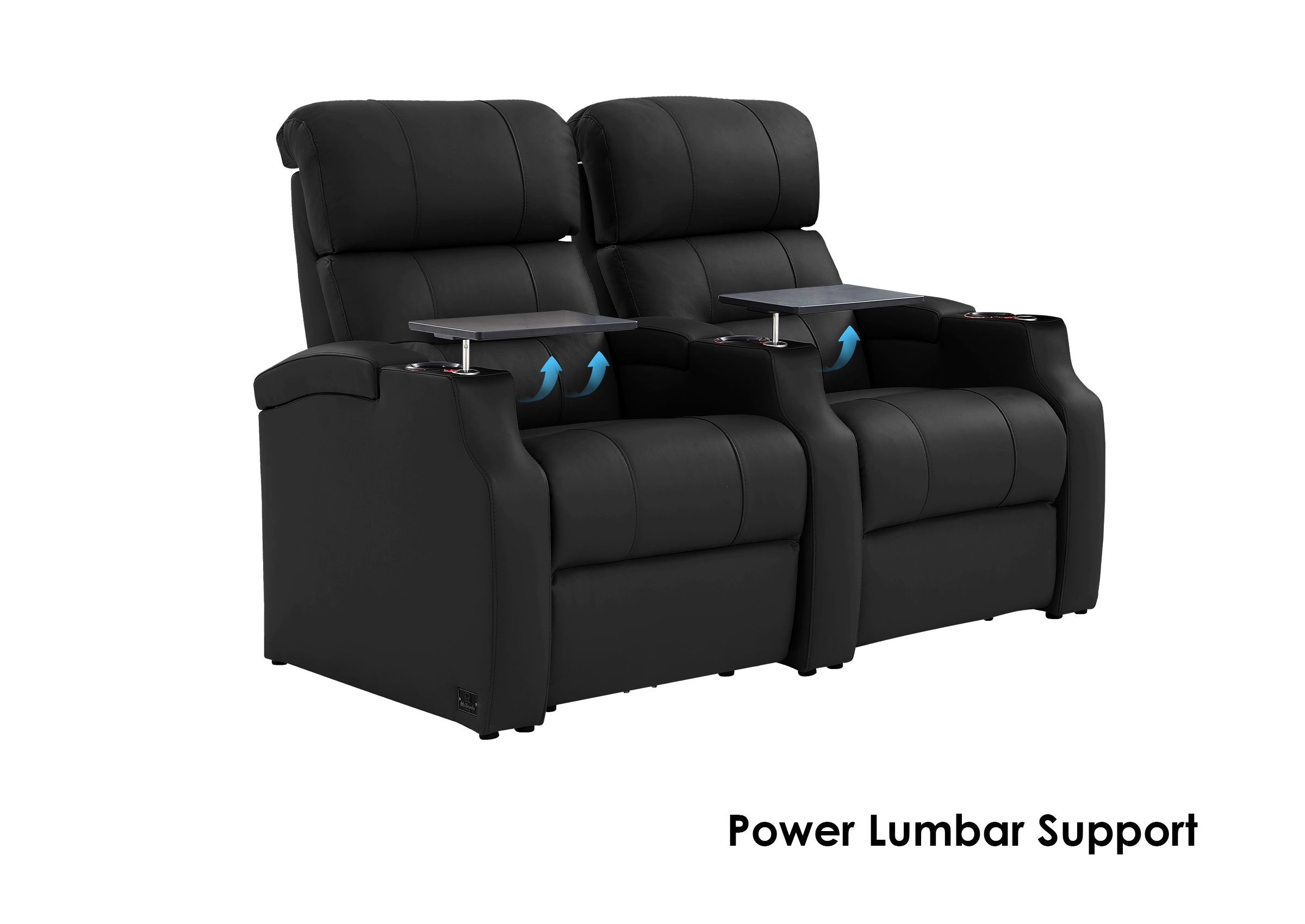 Weilianda Vanguard Lumbar Series Home Theater Loveseat Recliner with Ergonomic Lumbar Support