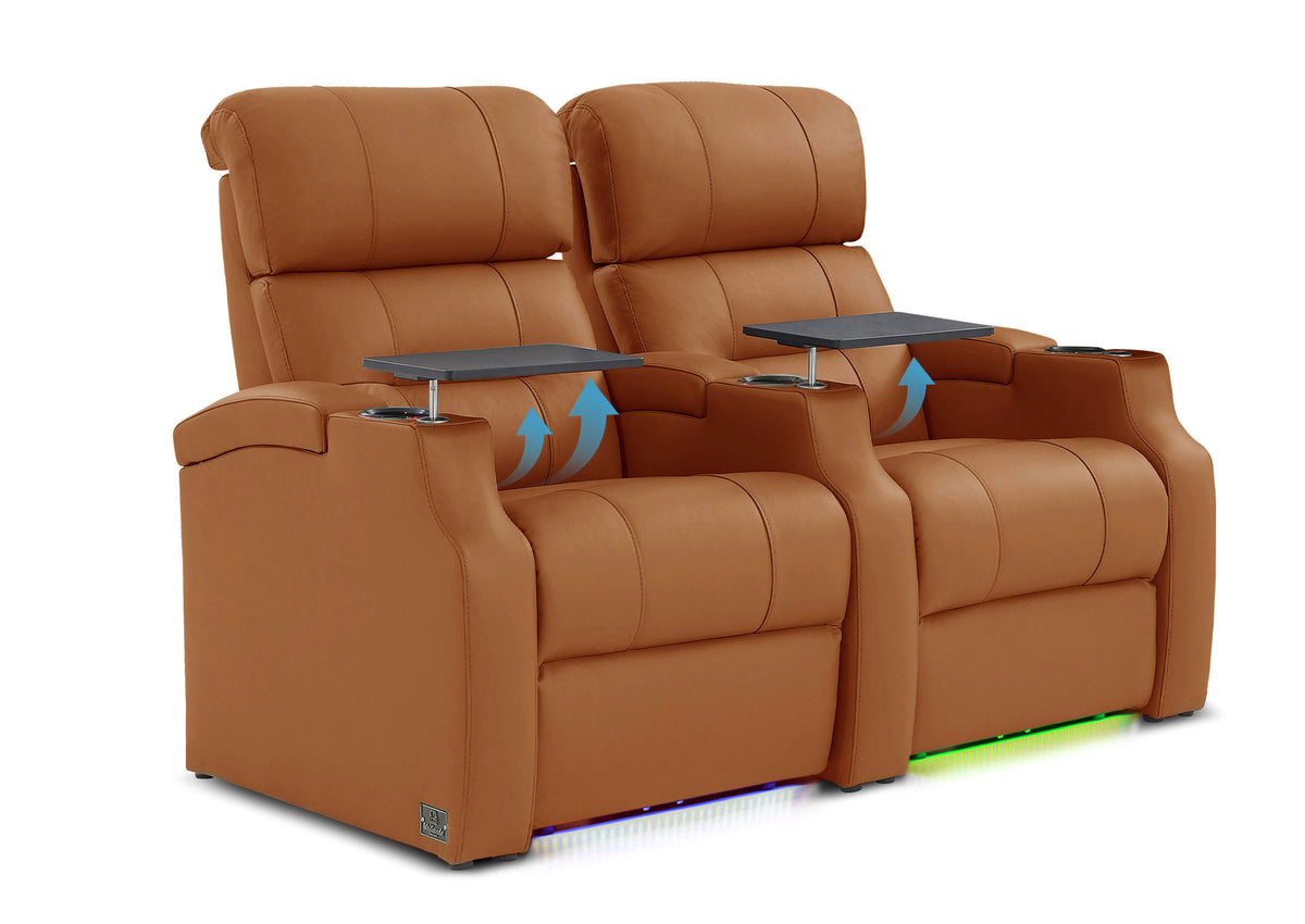 Weilianda Vanguard Lumbar Series Home Theater Loveseat Recliner with Ergonomic Lumbar Support