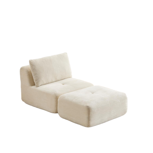 Plush 2-Seater Cloud Sofa in Soft Corduroy with Deep Memory Foam Comfort