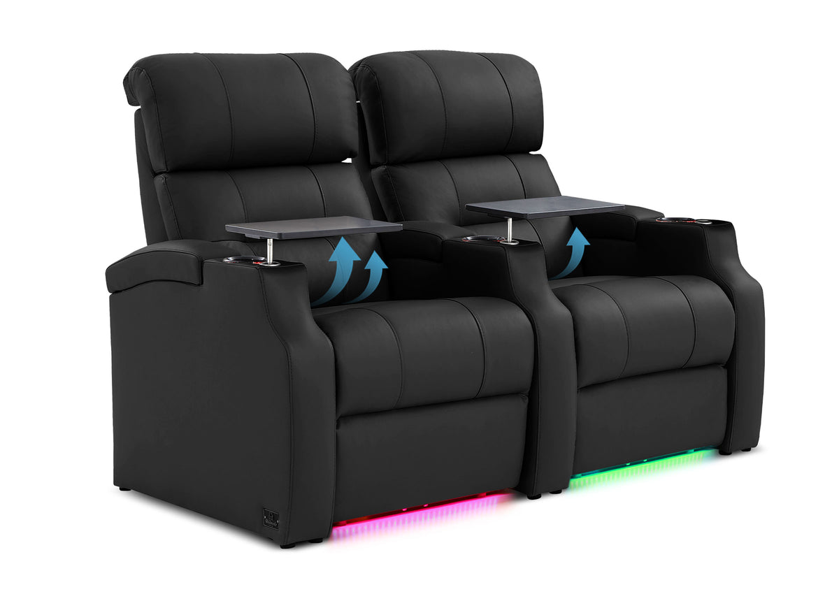 Weilianda Vanguard Lumbar Series Home Theater Loveseat Recliner with Ergonomic Lumbar Support