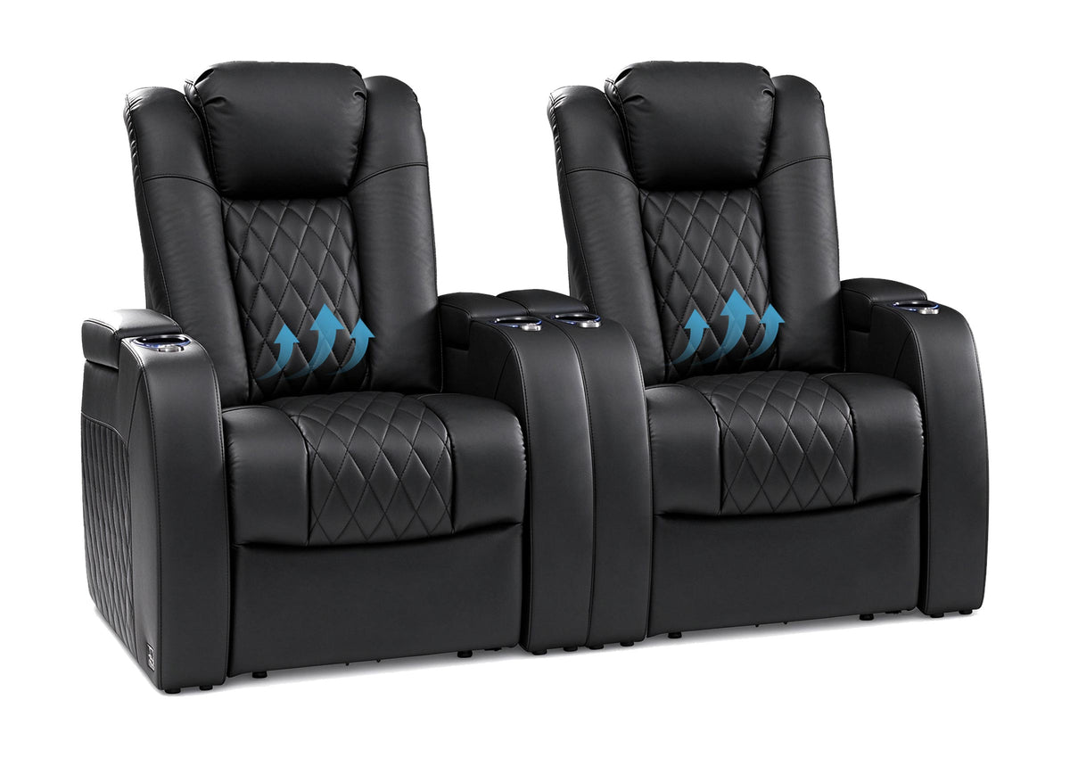 Weilianda FortLux Lumbar Series Couple Seats Movie theater Power Recliner with Integrated Lumbar Support – Perfect for Movie Nights