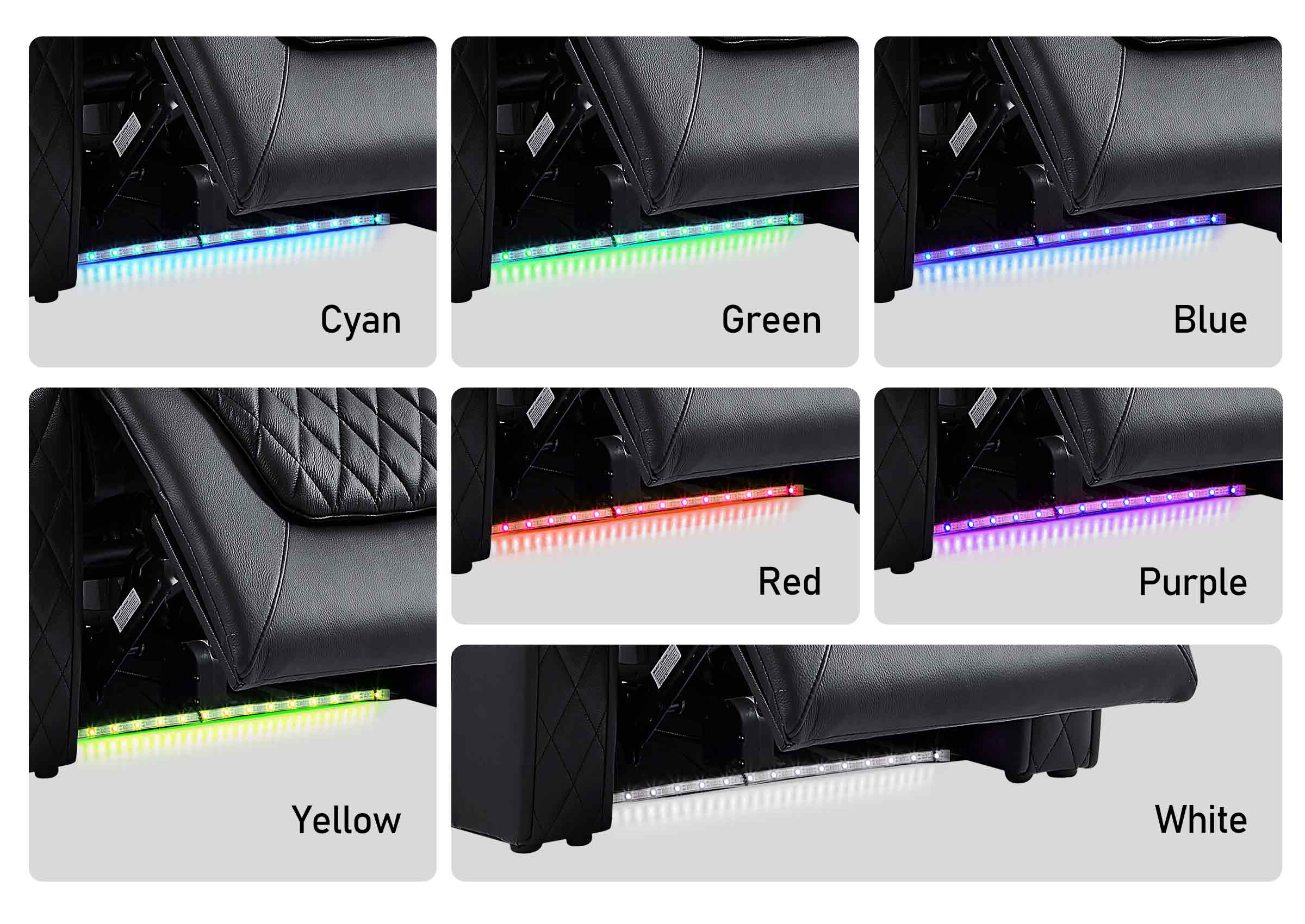 Weilianda 2025 Astronaut Series Zero Gravity Recliner for Home Theater With 7-color Ambient Lighting-Black