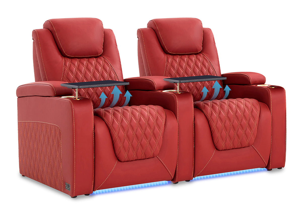 Weilianda Chic Lumbar Series 2-Seat Home Theater Sofa with Ergonomic Lumbar Support