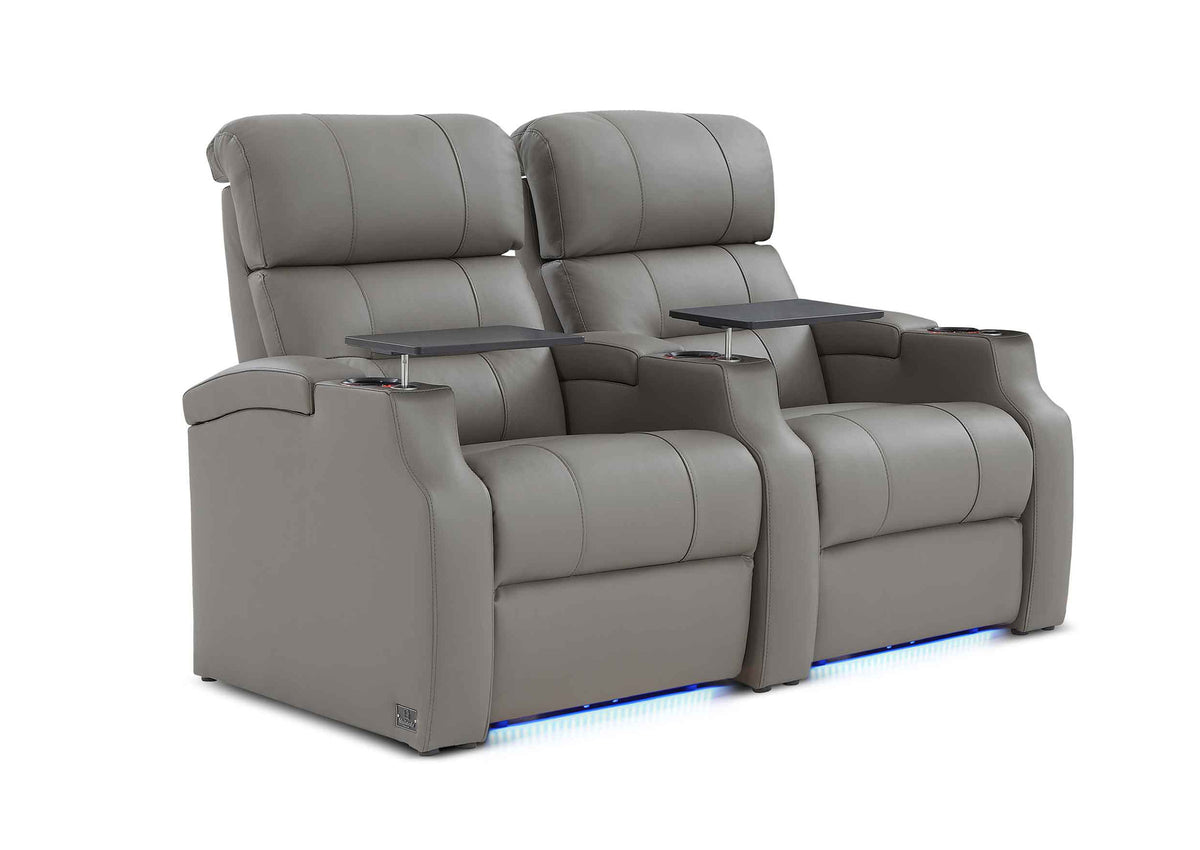 Weilianda Vanguard XL Series Two Seat Home Theater Seating | Generous Space & Adjustable Power Headrest