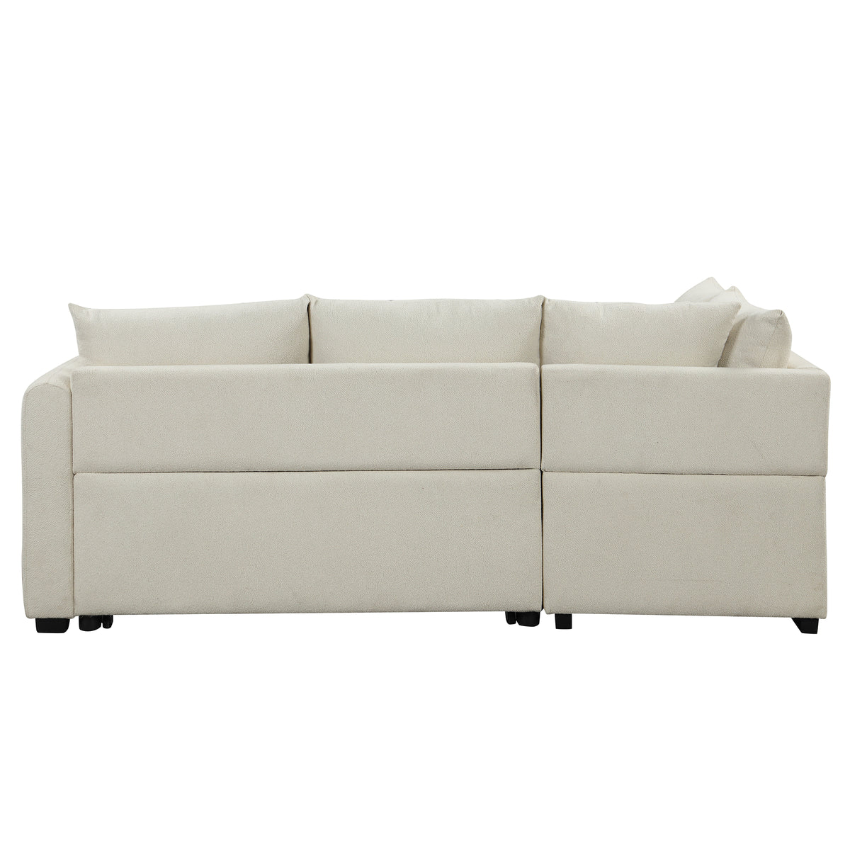 Versatile U-Style Sleeper Sectional with Storage, USB Port & Dual Cup Holders