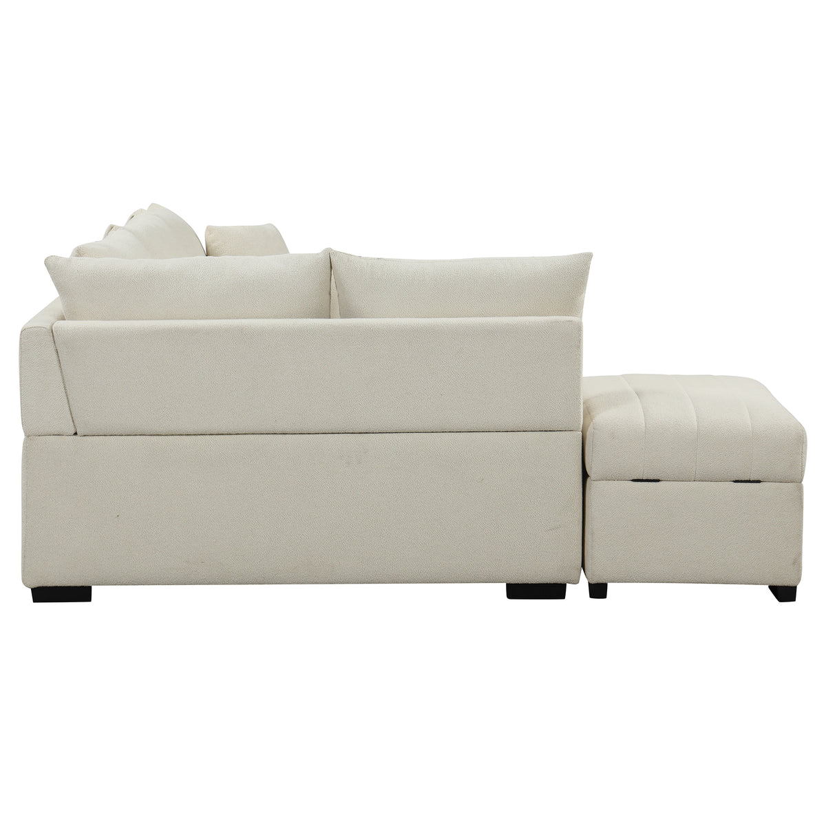 Versatile U-Style Sleeper Sectional with Storage, USB Port & Dual Cup Holders