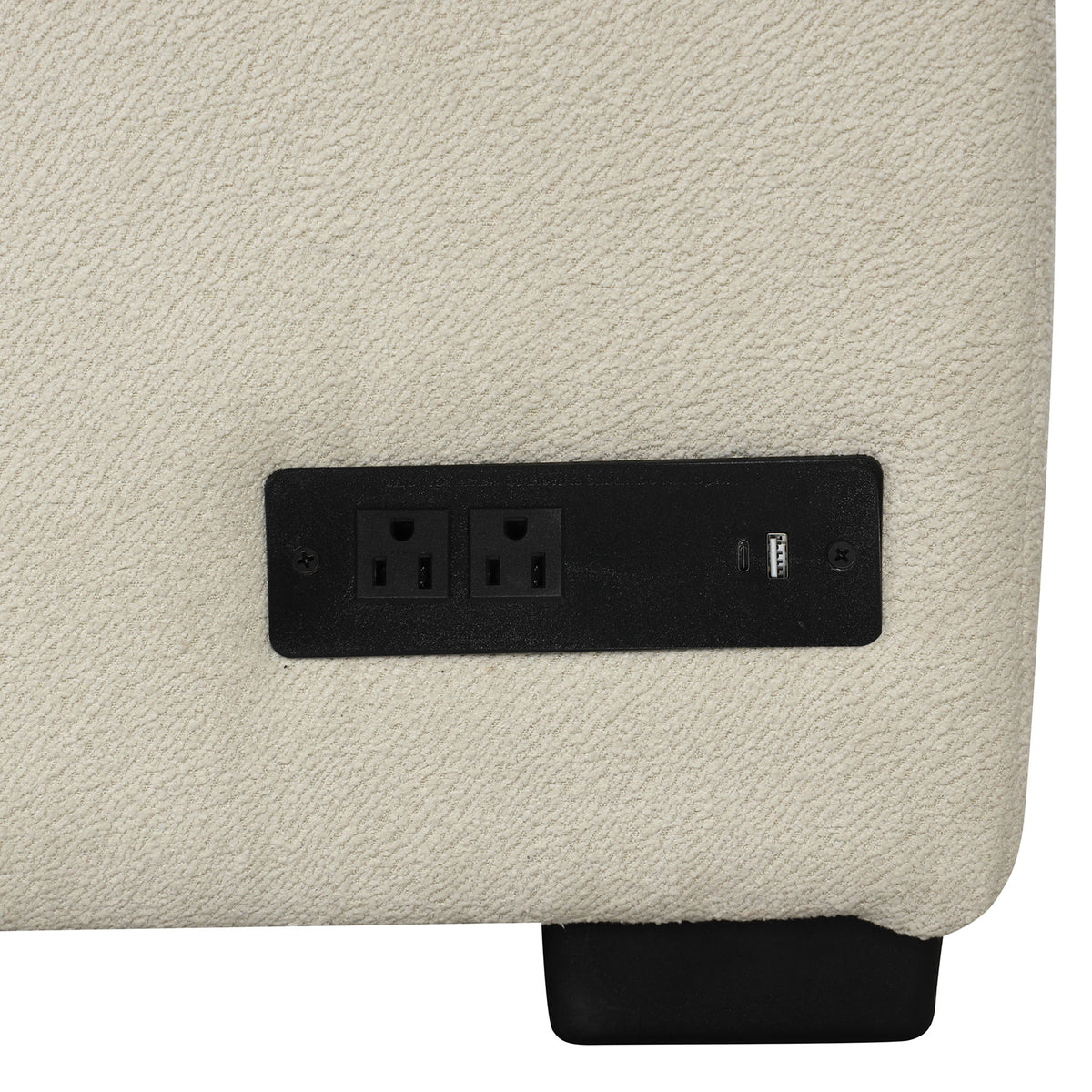 Versatile U-Style Sleeper Sectional with Storage, USB Port & Dual Cup Holders