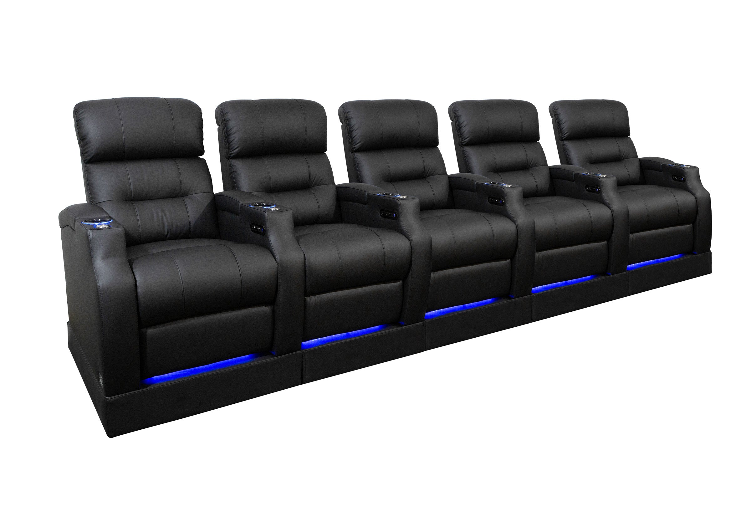 Weilianda Vanguard Riser Series 5-Seat Ergonomic Power Recliner | Top-Grain Leather Sofa