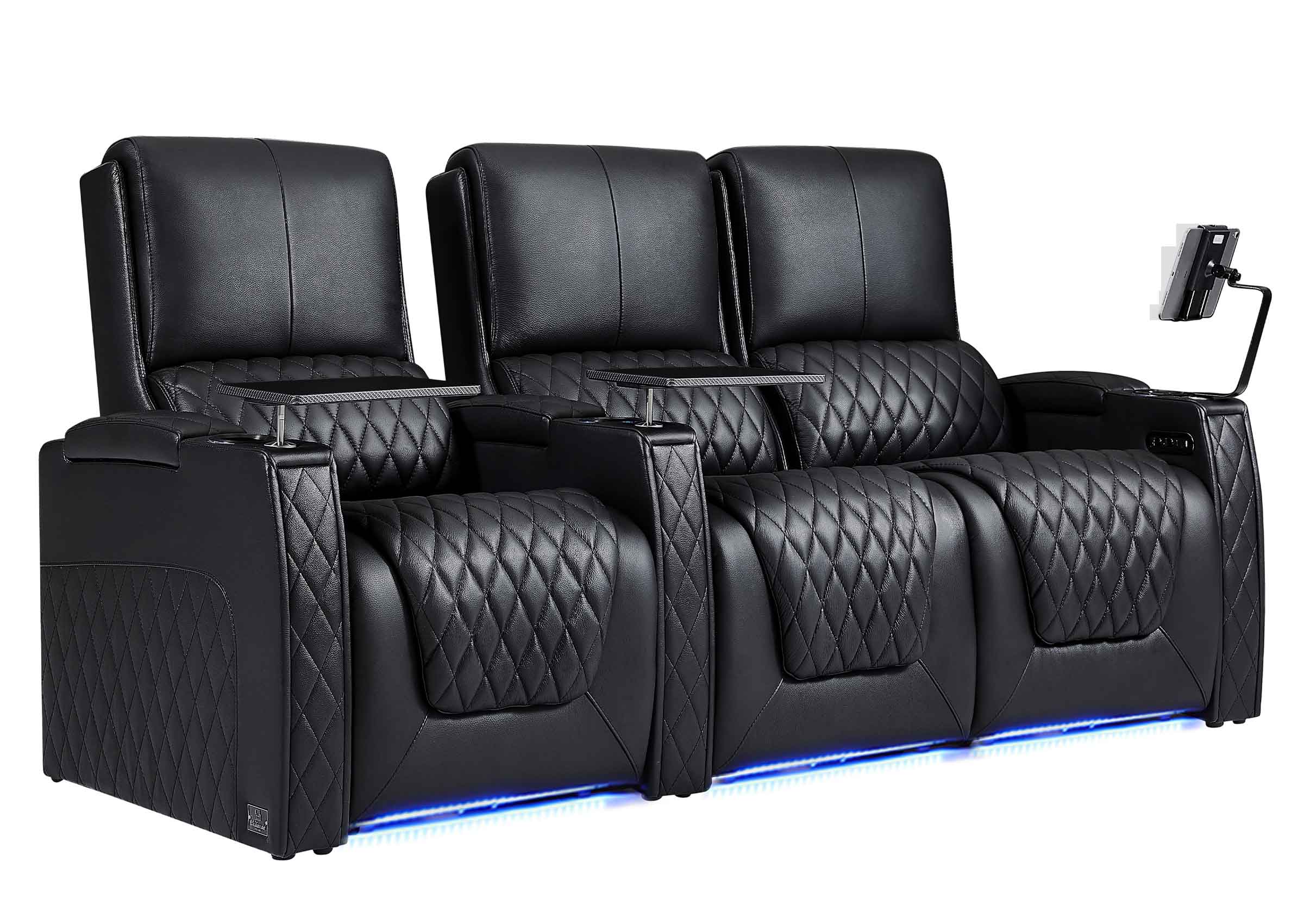 Weilianda 2025 Astronaut Series Zero Gravity Recliner for Home Theater With 7-color Ambient Lighting-Black
