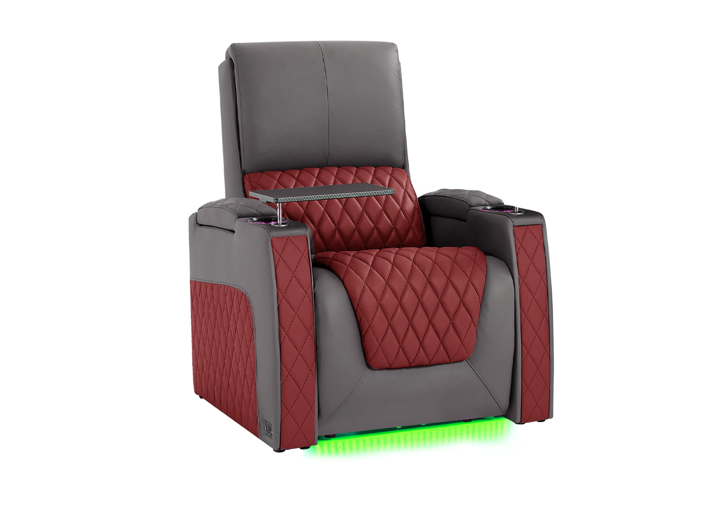 Weilianda AstroUltra Series Grey Custom Dual-Color Single Electronic Recliner with Tray Table