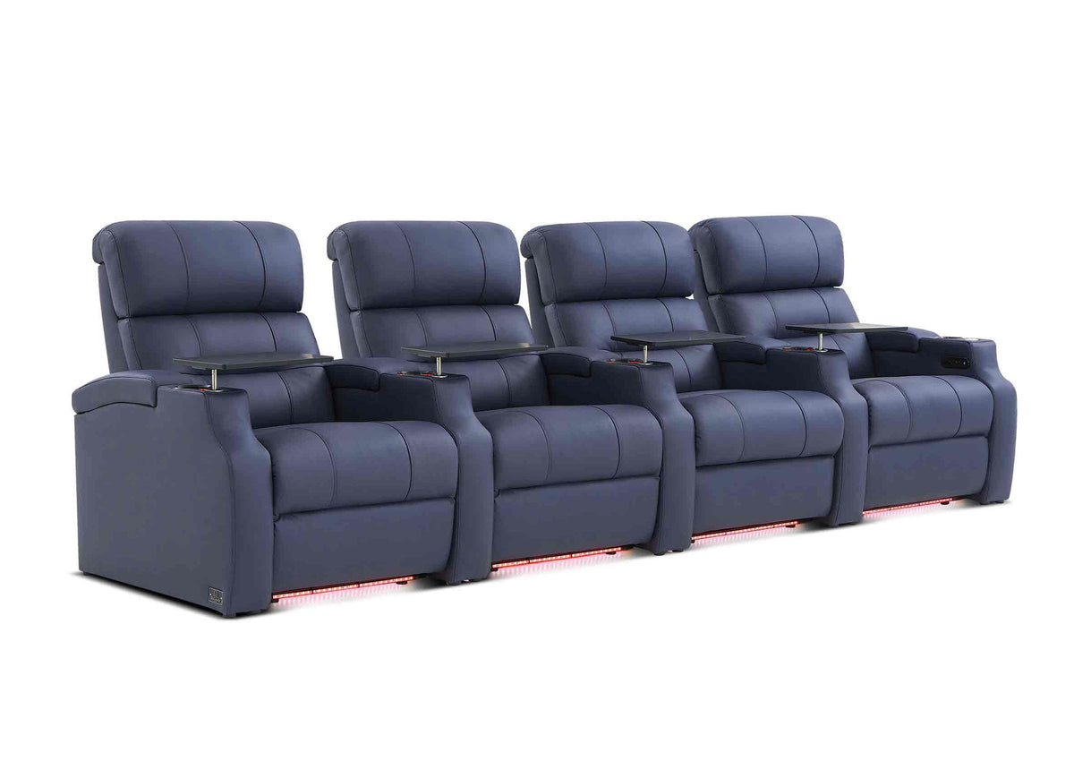 Weilianda Vanguard XL Series Four Seat Genuine Leather Sofa | Generous Seating & Zero Gravity Reclining