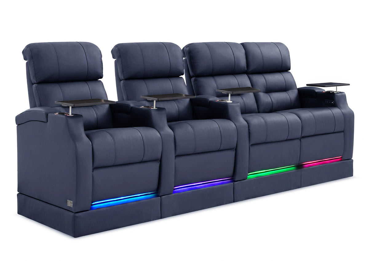 Weilianda Vanguard Riser Series 4-Seat Home Power Recliner | 7-Color RGB Lighting