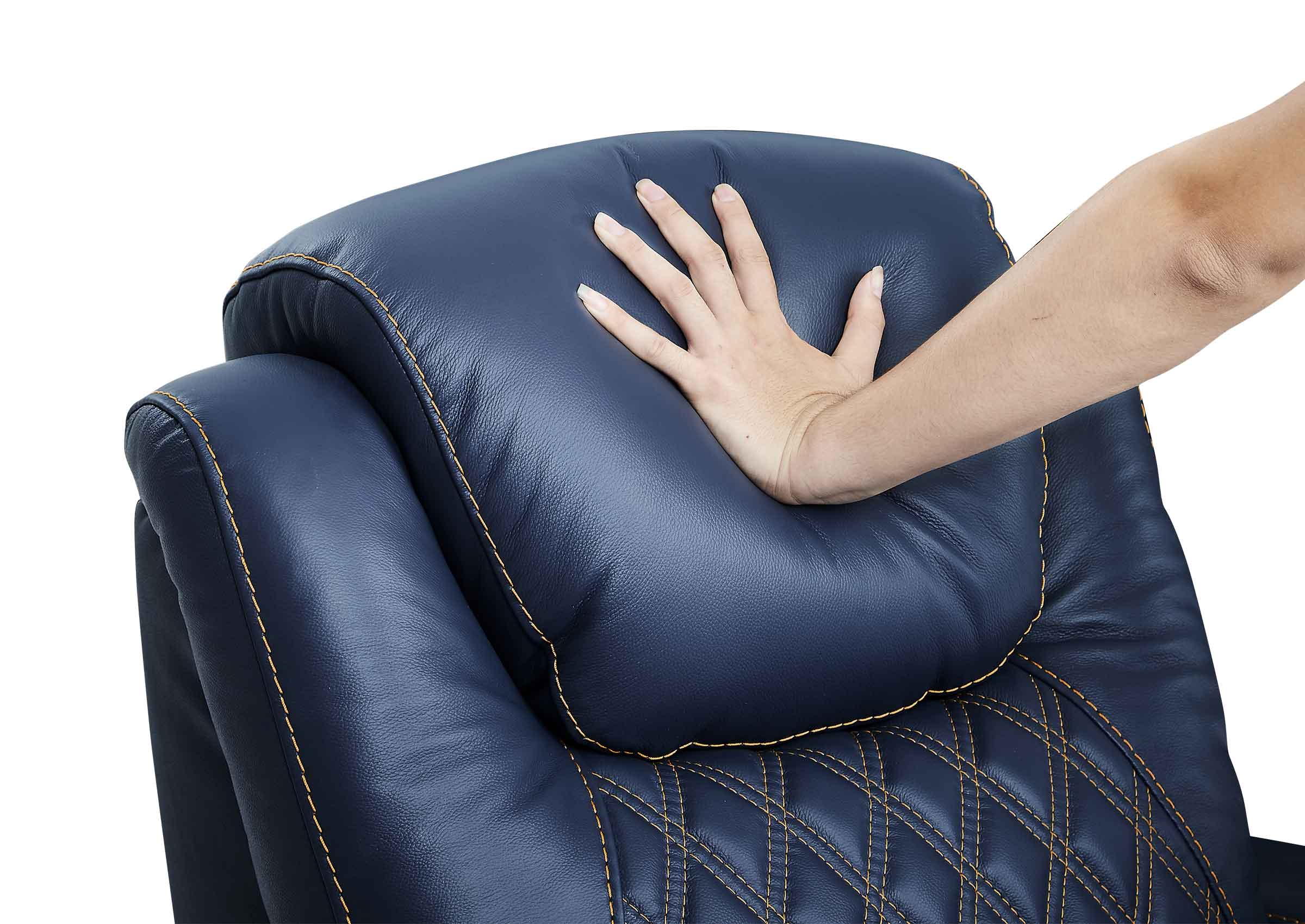 CLOSEOUT! Power Theater Seat Premium Recliner Sofa Deals | 3-Seat Chairs with Lights 7 Color for Movie Room