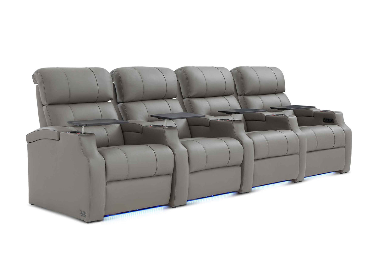 Weilianda Vanguard XL Series Four Seat Genuine Leather Sofa | Generous Seating & Zero Gravity Reclining