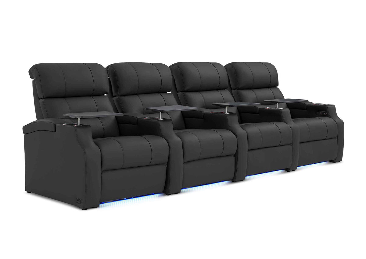 Weilianda Vanguard XL Series Four Seat Genuine Leather Sofa | Generous Seating & Zero Gravity Reclining
