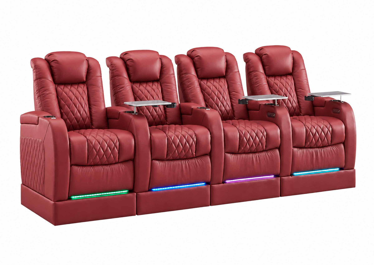 Weilianda FortLux Riser Series 4-seat Home Cinema Sofa | 7 Color LED Lighting