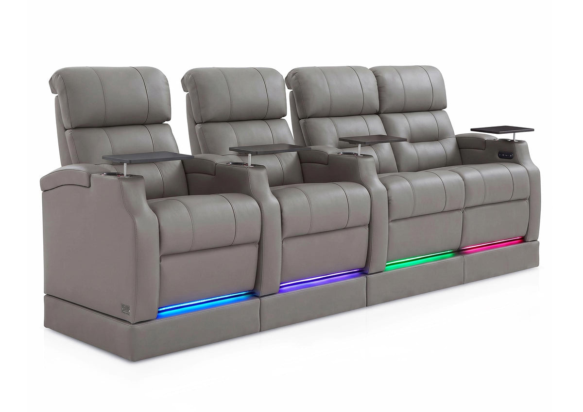 Weilianda Vanguard Riser Series 4-Seat Home Power Recliner | 7-Color RGB Lighting