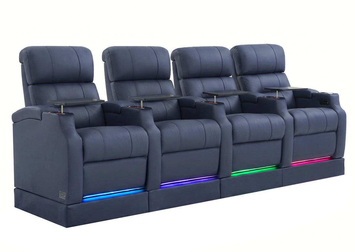 Weilianda Vanguard Riser Series 4-Seat Home Power Recliner | 7-Color RGB Lighting