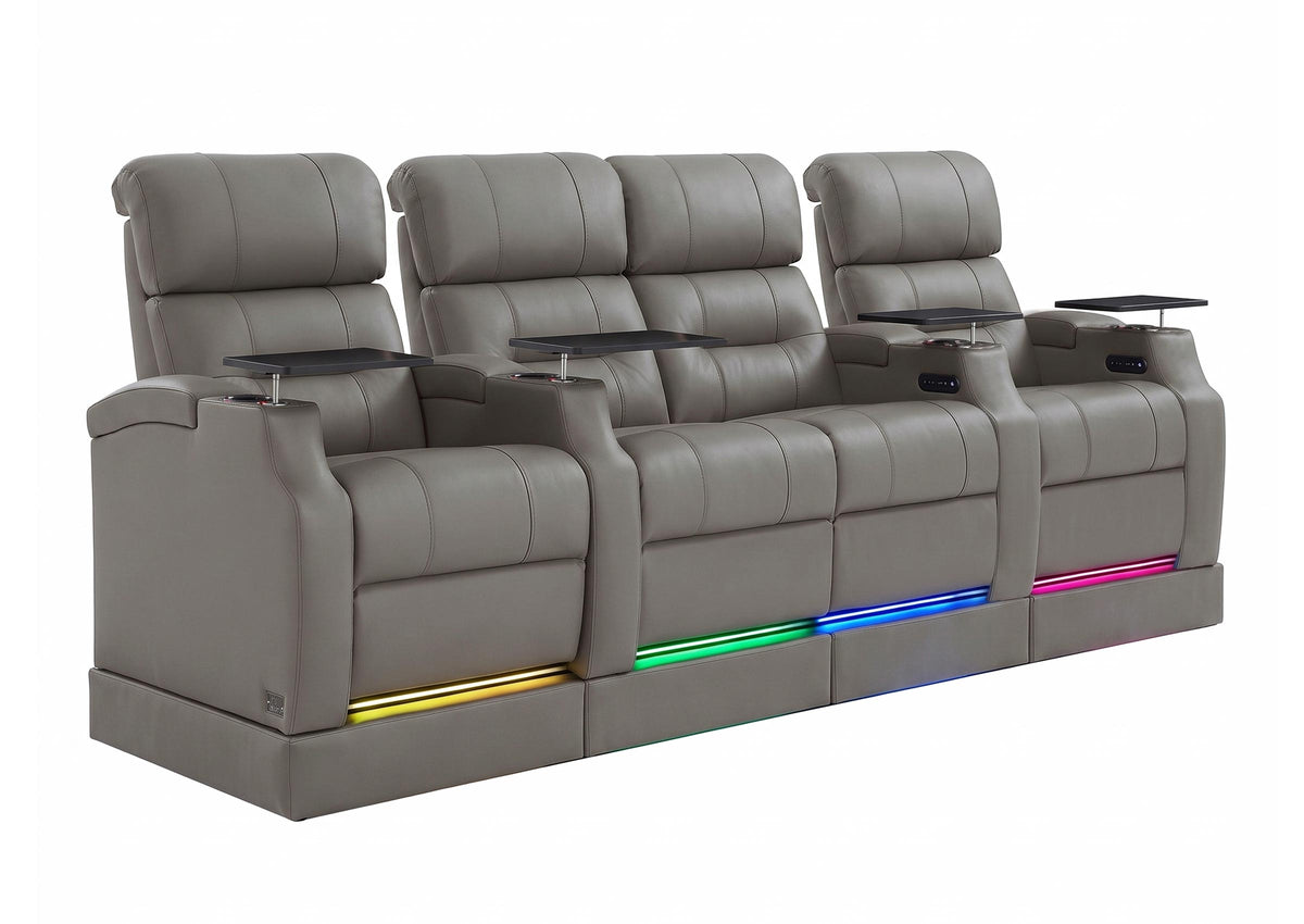 Weilianda Vanguard Riser Series 4-Seat Home Power Recliner | 7-Color RGB Lighting