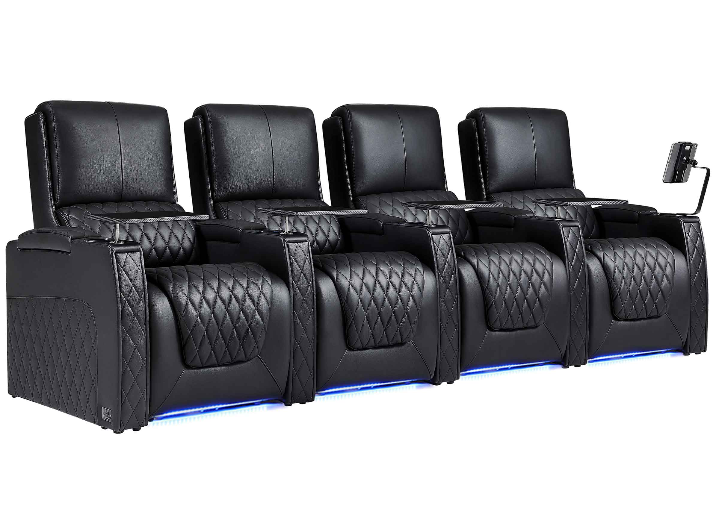 Weilianda 2025 Astronaut Series Zero Gravity Recliner for Home Theater With 7-color Ambient Lighting-Black