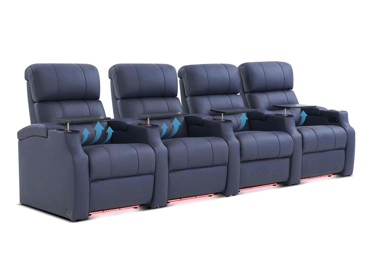 Weilianda Vanguard Lumbar Series Zero Gravity Seating Row of 4 with Integrated Lumbar Support