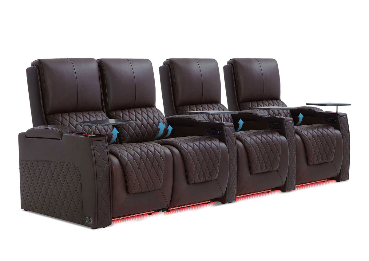 Weilianda AstroUltra Lumbar Series Movie Theater Seating with Adjustable Lumbar Support Row of 4 | Zero Gravity Recliner