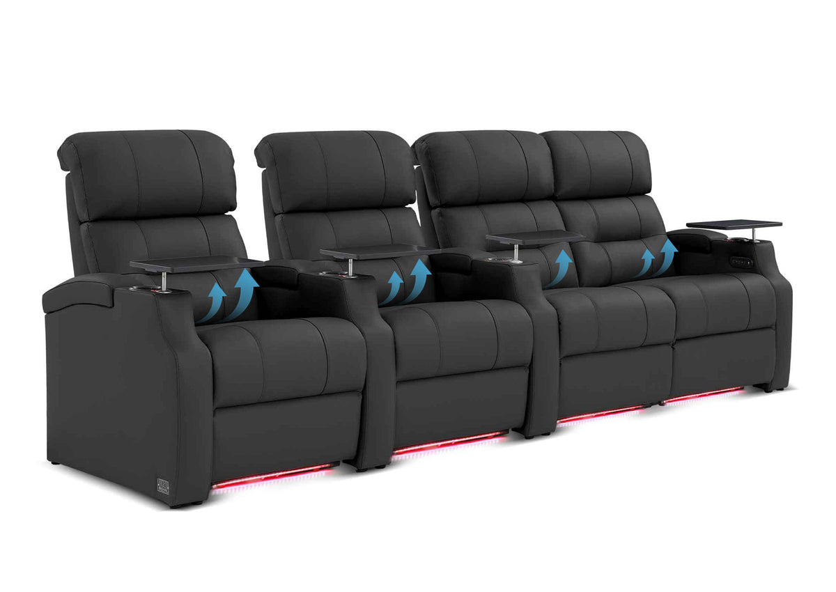 Weilianda Vanguard Lumbar Series Zero Gravity Seating Row of 4 with Integrated Lumbar Support